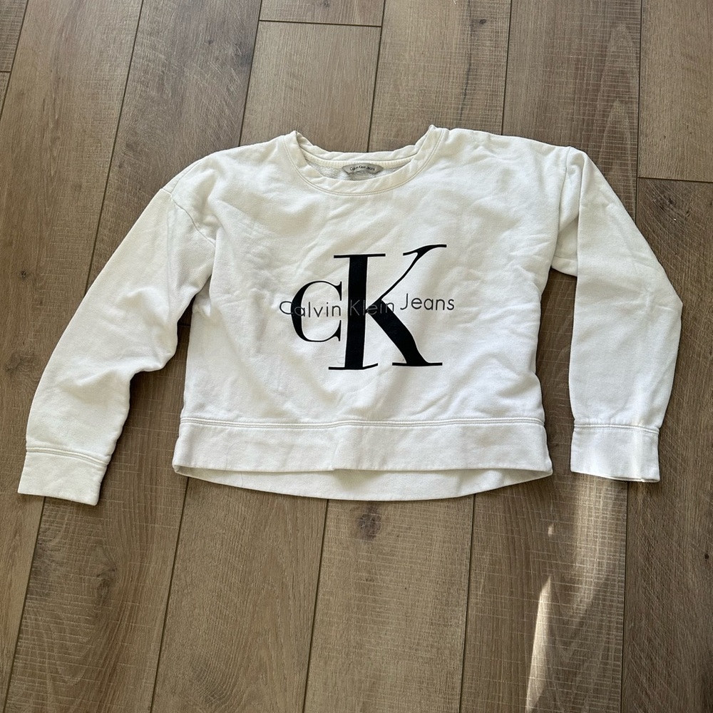 Calvin Klein Jeans Sweatshirt in White Size Small